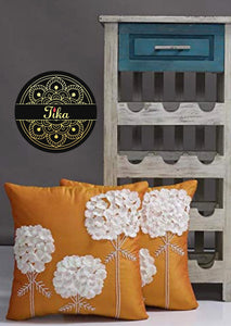 Orange with White Flowers