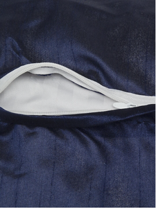 Blue Cushion With Shell Leaves