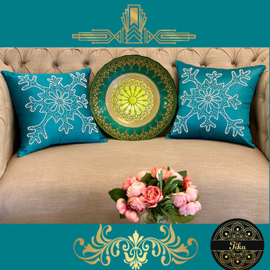 Teal Snowflakes